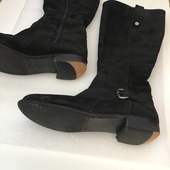 C la Canadienne Black Suede Boots - Picture 6 of 9